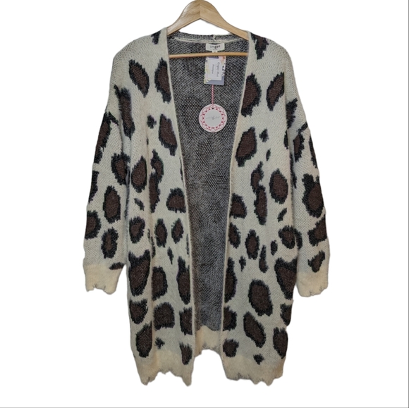 Umgee Sweaters - Umgee Animal Print Women's Cardigan Sweater Size Medium